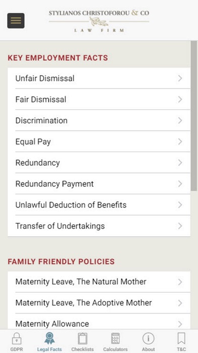 Employment Law and GDPR Tool Screenshot