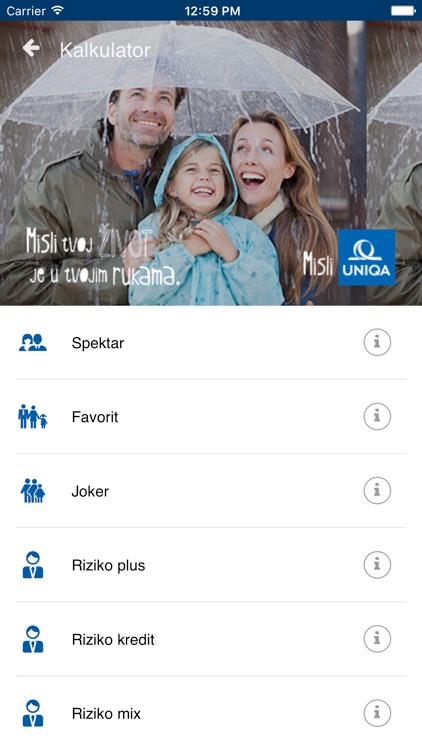 UNIQA MNE kalkulator