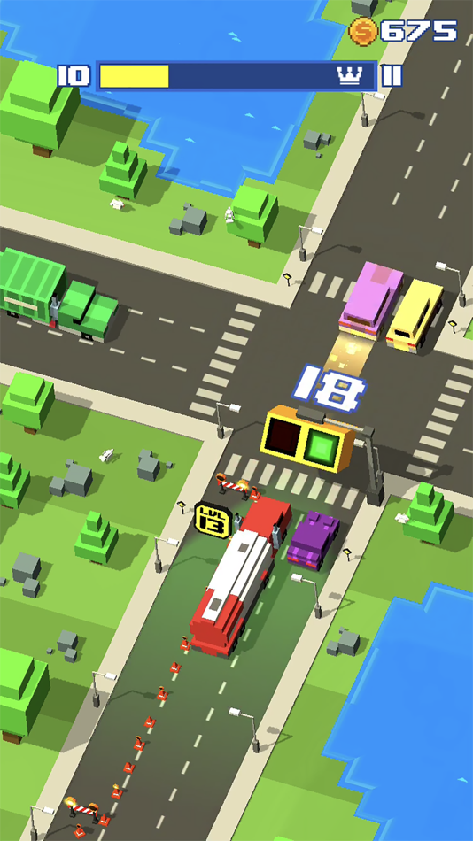 #1. Crossy Crash Traffic Panic (iOS) 由: IsCool Entertainment