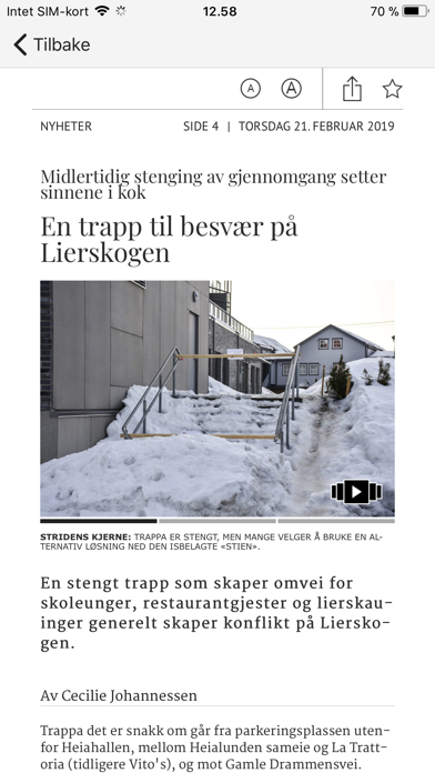 Lierposten eAvis Screenshot
