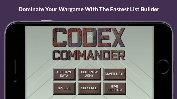Codex Commander - Army Builder