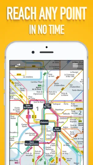 Paris Metro Map. iPhone Ekran Görüntüsü 2
