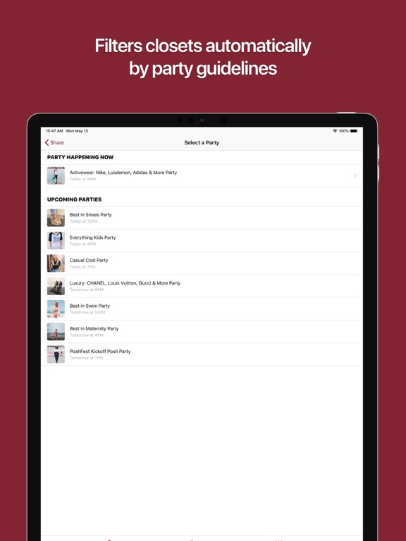 ClosetMate: Poshmark Bot iPad screenshot 4 - Productivity app