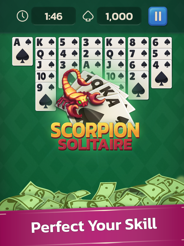 Scorpion Solitaire Skillz Game