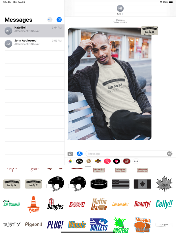 Hockey Stickers iPad screenshot 5 - Stickers app