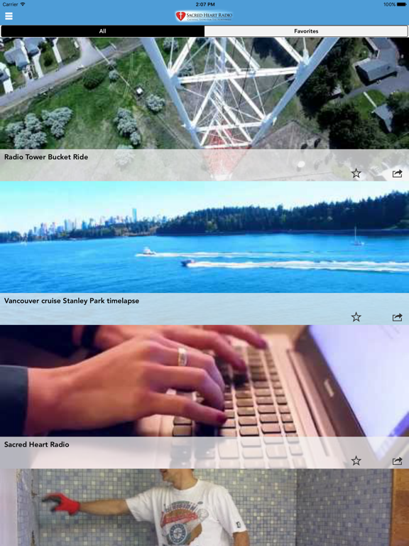 Sacred Heart Radio iPad screenshot 3 - Music app