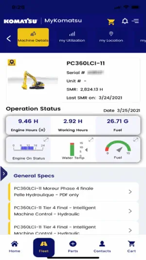 MyKomatsu Mobile screenshot 3