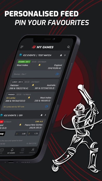 Planet Cricket - Live Score Screenshot