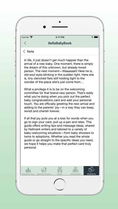 Bella Baby Book Screenshot