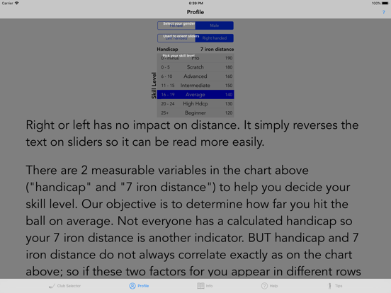 Golfmaster Club Selector iPad screenshot 6 - Sports app