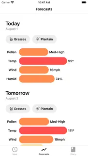 my pollen forecast pro iphone screenshot 2