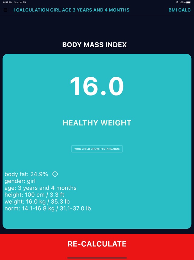 Ideal Weight & BMI Calculator on the App Store