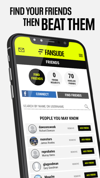FANSLIDE Live Fantasy Football Screenshot