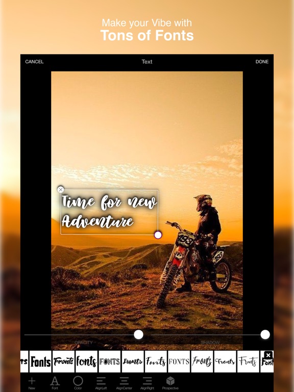 Add Text To Photos : Textgram iPad screenshot 4 - Photo & Video app