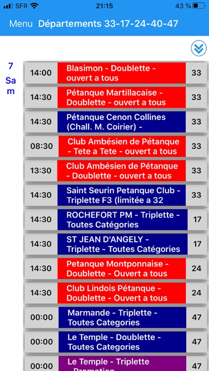 Pétanque Calendriers Concours screenshot-4