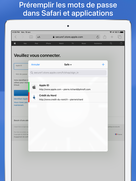 Safe + Password Manager iPad captures décran
