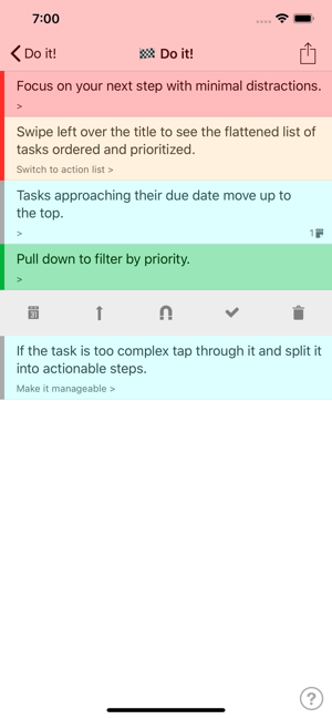 Manageable: Nested ToDo Lists Screenshot