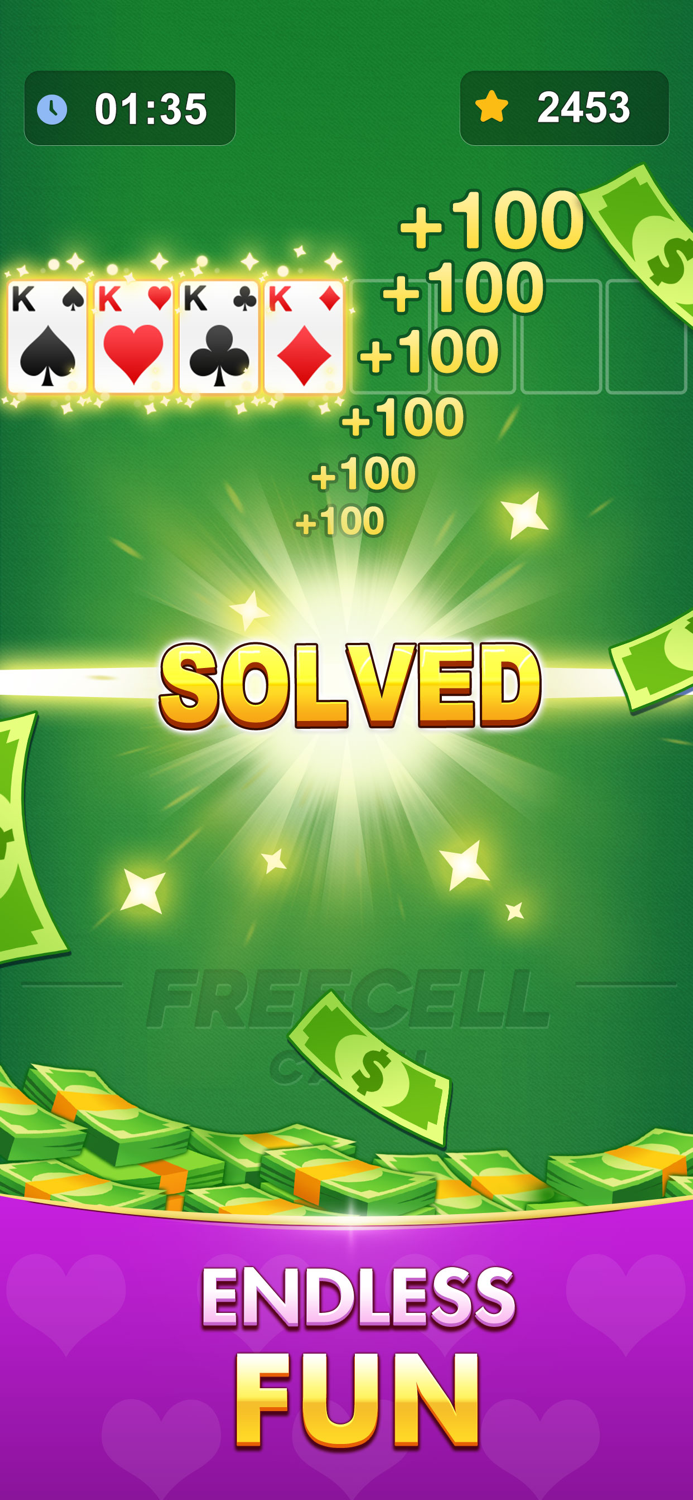 FreeCell Solitaire Win Cash