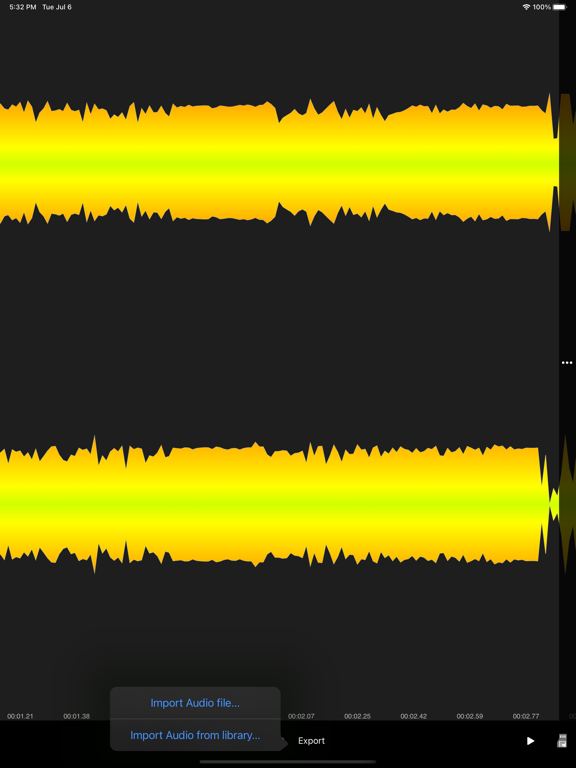 Wave Audio Editor iPad screenshot 4 - Utilities app