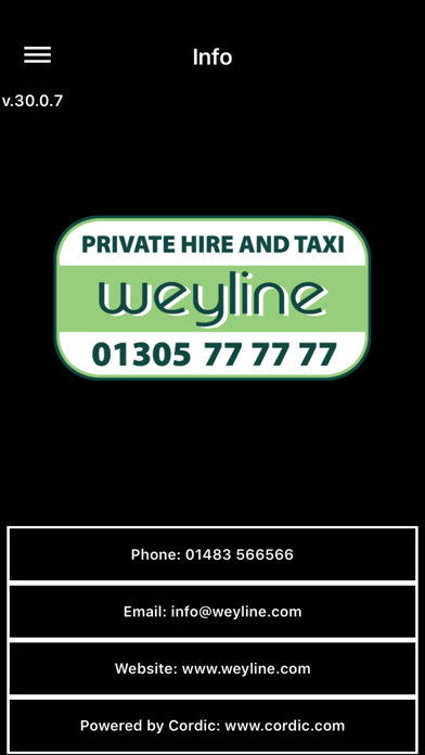 Weyline Taxis and Private Hire Screenshot