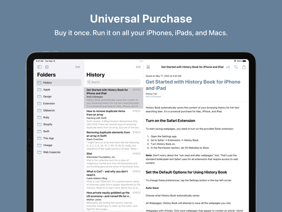 History Book - Browse & Search iPad screenshot 6 - Productivity app