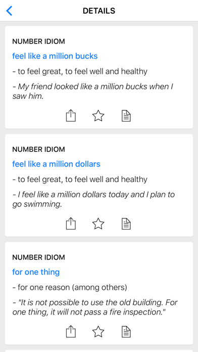 Number & Negotiation idioms Screenshot