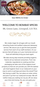 BOMBAY SPICES LIVERPOOL screenshot #1 for iPhone