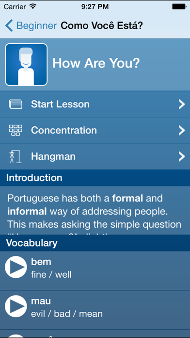 Learn Portuguese - Tudo Bem Screenshot