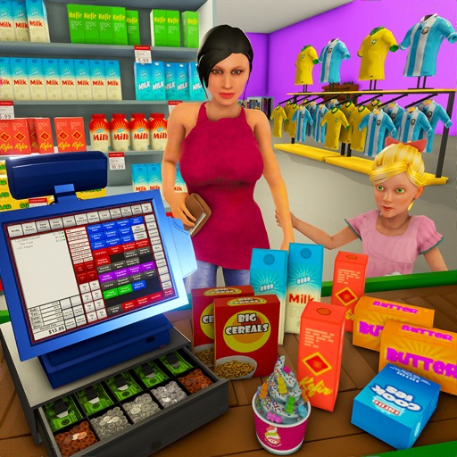 Supermarket Shopping Games 3D Icon