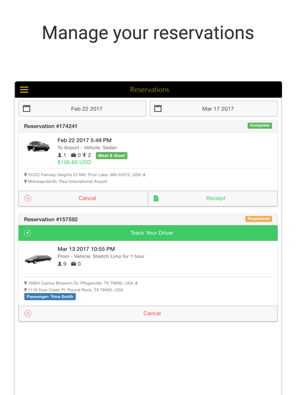 Ray Rides Booking iPad screenshot 4 - Travel app