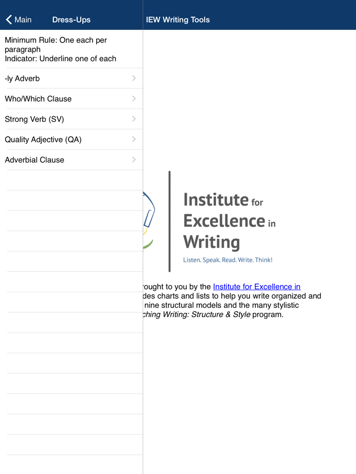 IEW Writing Tools Lite
