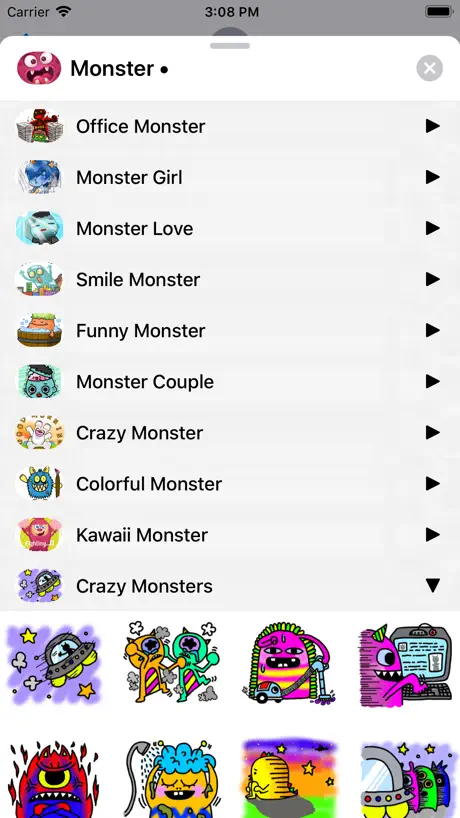 Monster Stickers •