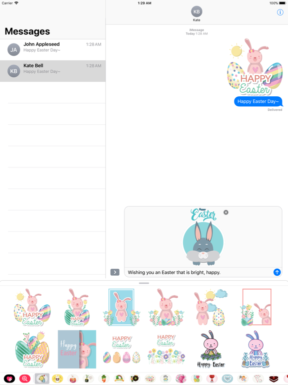 Happy Easter Day Stickersのおすすめ画像2