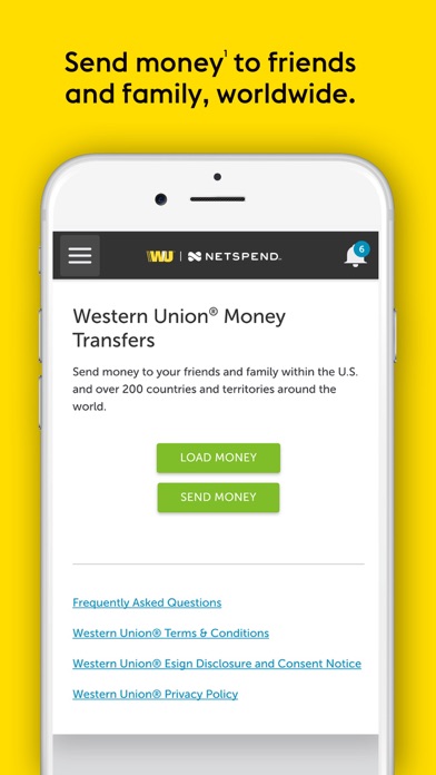 Western Union Netspend Prepaid Screenshot