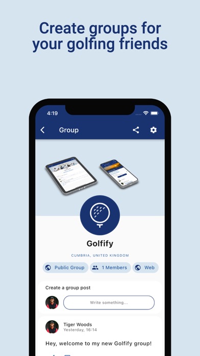Golfify - Golf Tournament App Screenshot