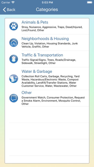 OCFL 311 Screenshot