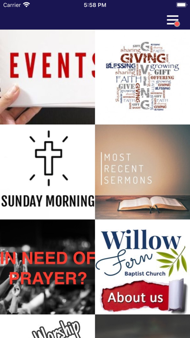 Willow Fern Baptist Church Screenshot