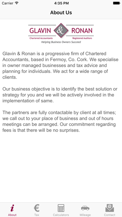 Screenshot #2 pour Glavin & Ronan Accountants