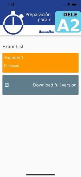 Game screenshot DELE A2 Spanish Examen1 mod apk
