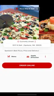 pizza rita spokane iphone screenshot 1