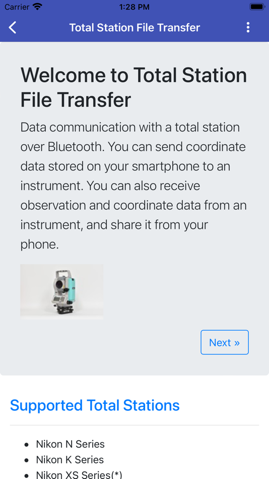 #1. Total Station File Transfer (iOS) By: NIKON-TRIMBLE CO.,LTD.