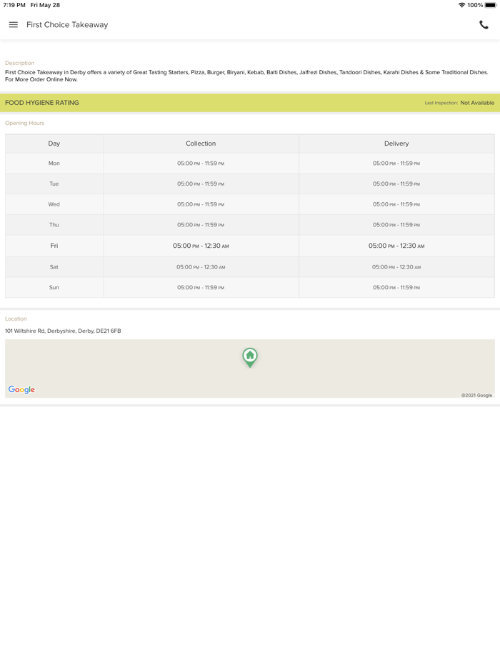 First Choice Takeaway.