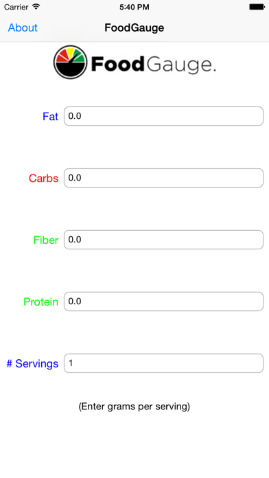 Foodgauge Screenshot