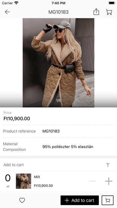Vestino Divat Nagykereskedés Screenshot