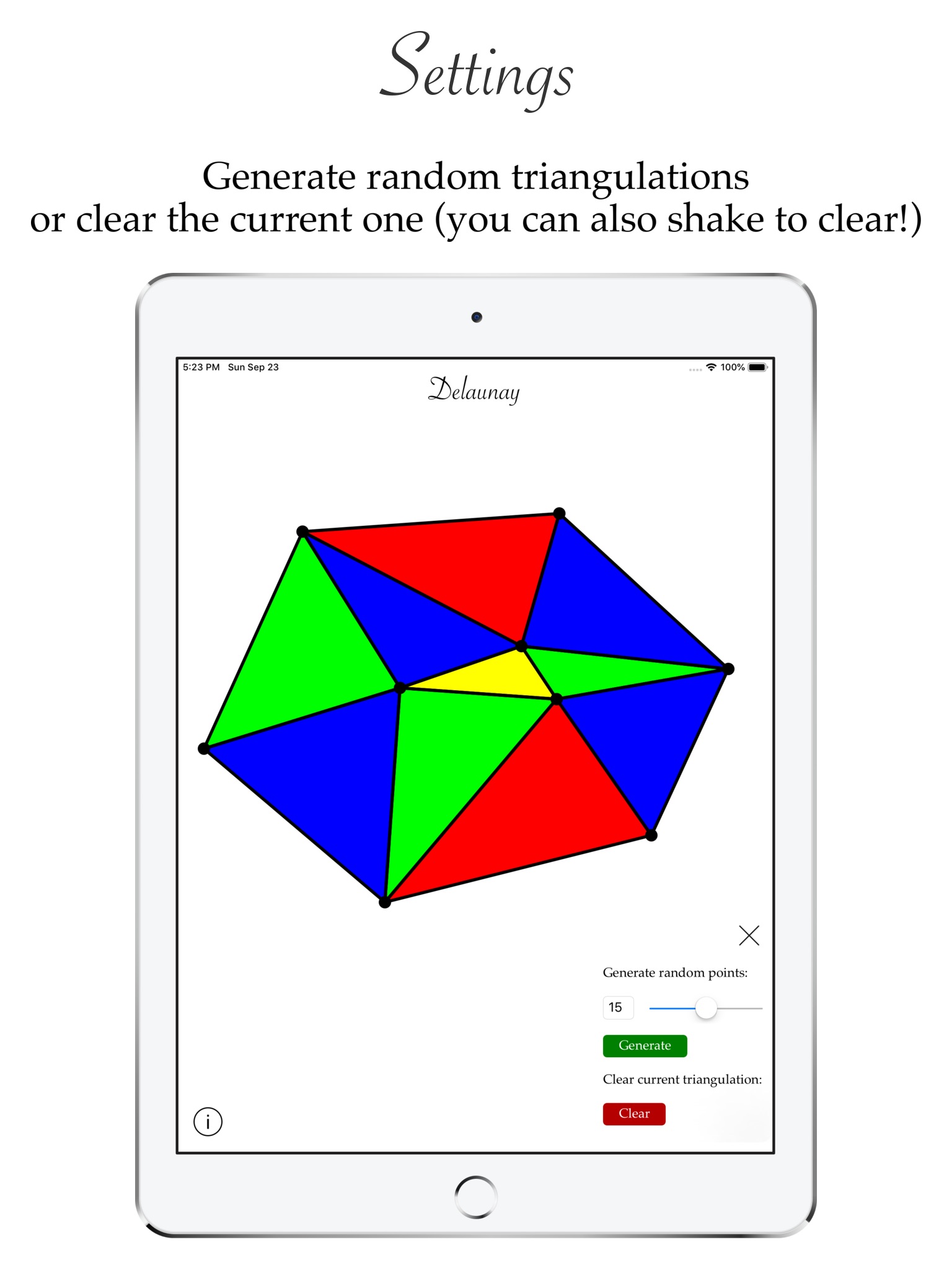 Delaunay Triangulator screenshot 2