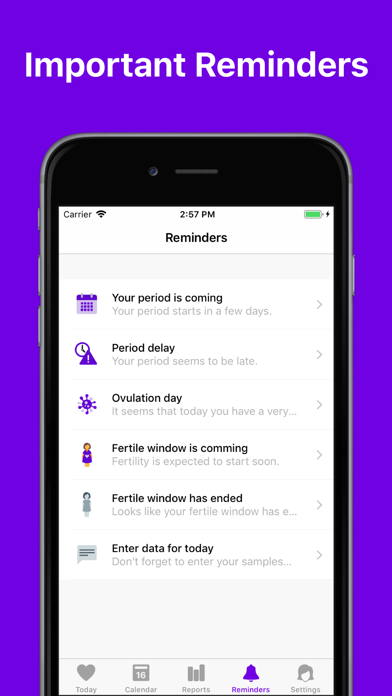 Period Tracker App - Enria Screenshot