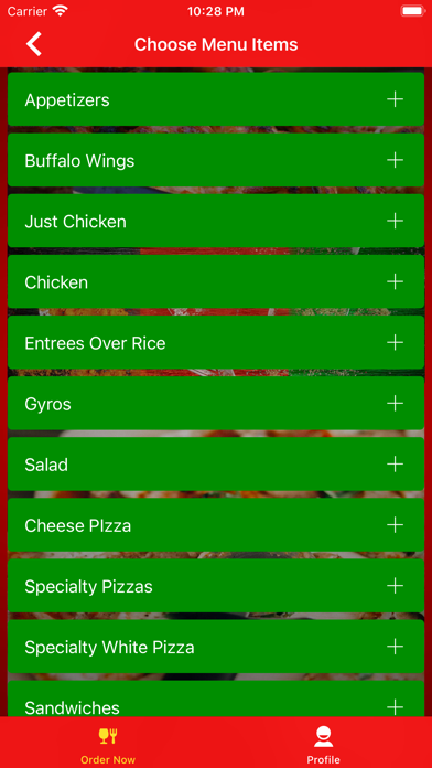 Valentino's Pizza and Chicken Screenshot