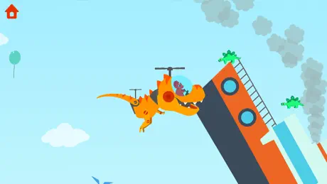 Dinosaur Helicopter Kids Games