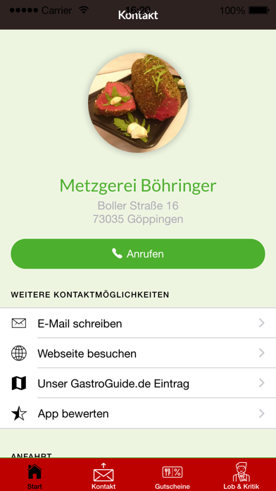 Metzgerei Boehringer Screenshot