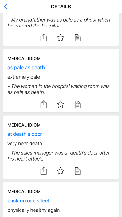 Food & Medical idioms Screenshot